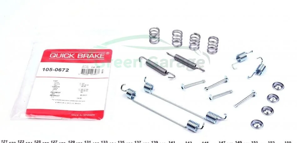 Комплект пружинок колодок стояночного гальма QUICK BRAKE 1050672 (фото 1)