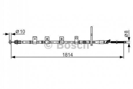 Трос ручного гальма BOSCH 1987482357