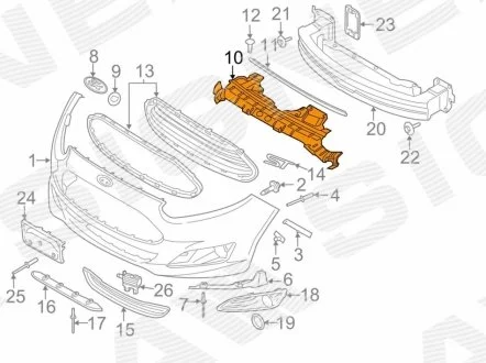 Дефлектор радіатора SIGNEDA PFD30007CA