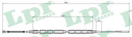 Трос ручного гальма LPR C0657B