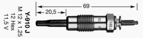 Свічка розжарювання NGK 3617