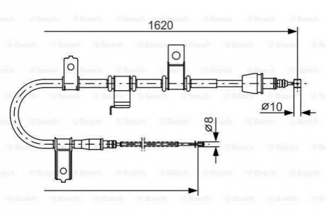 Трос ручного гальма BOSCH 1987482071