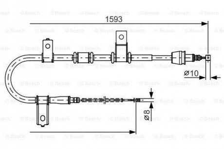 Трос ручного гальма BOSCH 1987482224