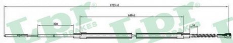 Трос ручного гальма LPR C0072B
