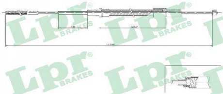 Трос ручного гальма LPR C0079B