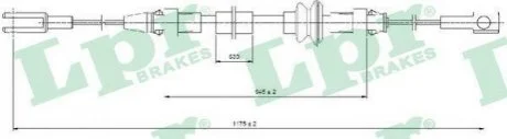 Трос ручного гальма LPR C0368B