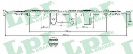 Трос ручного гальма LPR C0396B