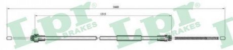 Трос ручного гальма LPR C0611B