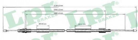 Трос ручного гальма LPR C0621B