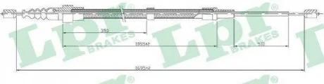 Трос ручного гальма LPR C0952B