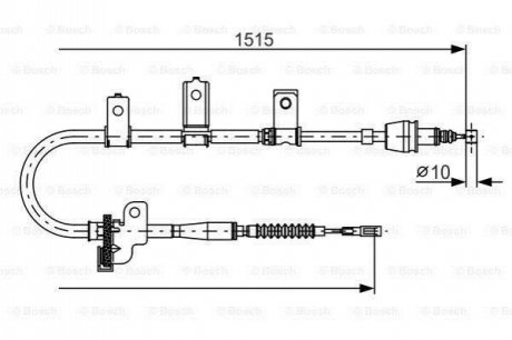 Трос ручного гальма BOSCH 1987482097