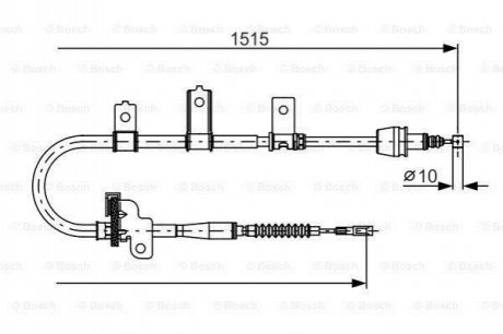 Трос ручного гальма BOSCH 1987482098