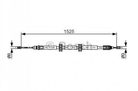 Трос ручного гальма BOSCH 1987482142