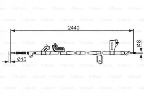 Трос ручного гальма BOSCH 1987482425