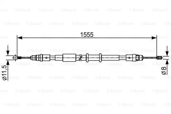Трос ручного гальма BOSCH 1987482552 (фото 1)