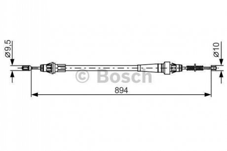 Трос ручного гальма BOSCH 1987482365