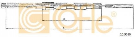 Трос ручного гальма COFLE 109030