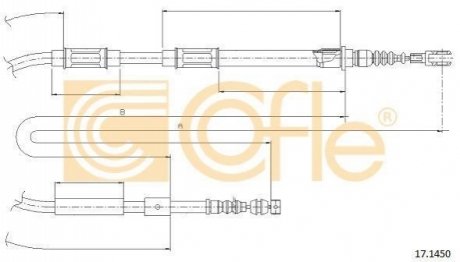 Трос ручного гальма COFLE 171450