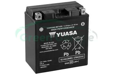МОТО Yuasa 12V 18,9Ah High Performance MF VRLA Battery YTX20CH-BS (сухозаряжений) YUASA YTX20CHBS (фото 1)