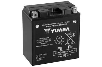 МОТО Yuasa 12V 18,9Ah High Performance MF VRLA Battery YTX20CH-BS (сухозаряжений) YUASA YTX20CHBS
