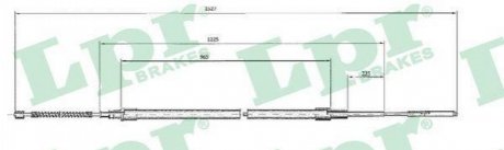 Трос ручного гальма LPR C0964B