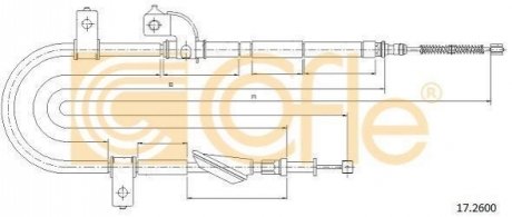 Трос ручного гальма COFLE 172600