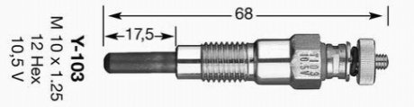 Свічка розжарювання NGK 6125