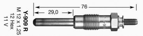 Свічка розжарювання NGK 4602