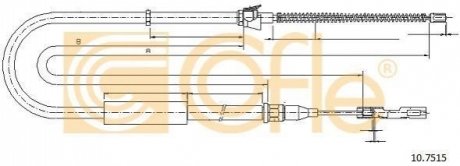 Трос ручника COFLE 107515