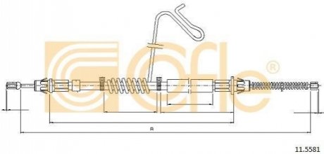 Трос ручного гальма COFLE 115581