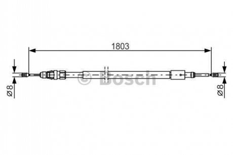 Трос ручного гальма BOSCH 1987482317