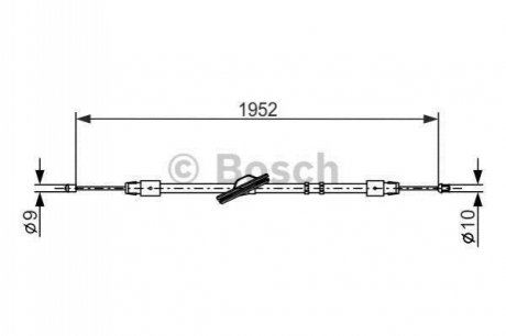 Трос ручного гальма BOSCH 1987477851