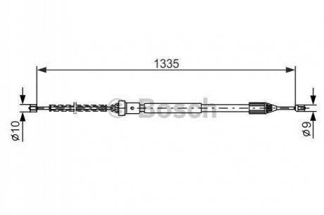 Трос ручного гальма BOSCH 1987477783