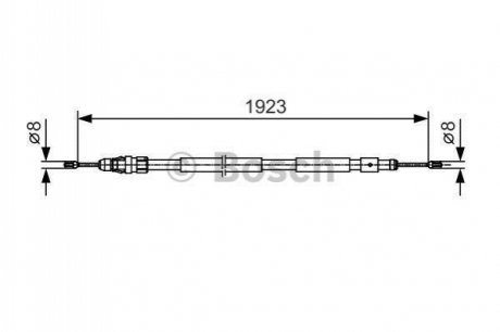 Трос ручного гальма BOSCH 1987482117