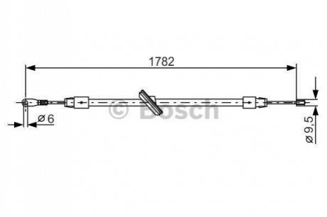 Трос ручного гальма BOSCH 1987477902