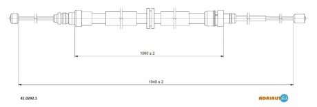 Трос ручного гальма ADRIAUTO 4102921