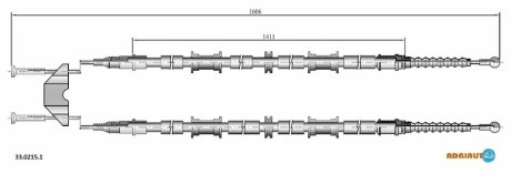 Трос ручного гальма ADRIAUTO 3302151