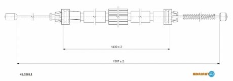 Трос ручного гальма ADRIAUTO 4102651