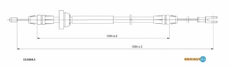 Трос ручного гальма ADRIAUTO 1302641