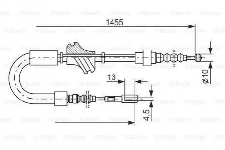 Трос ручного гальма BOSCH 1987477062