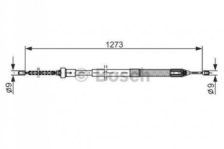 Трос ручного гальма BOSCH 1987482308