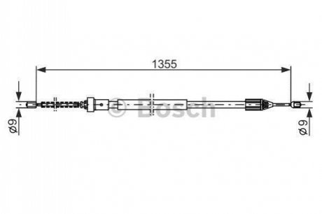 Трос ручного гальма BOSCH 1987482309