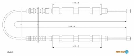 Трос ручного гальма ADRIAUTO 070285
