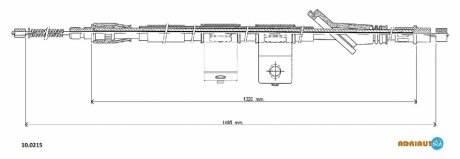 Трос ручного гальма ADRIAUTO 100215