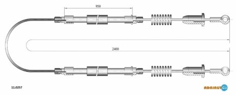 Трос ручного гальма ADRIAUTO 110257