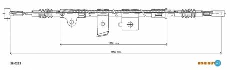 Трос ручного гальма ADRIAUTO 280252