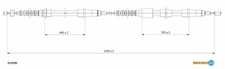 Трос ручного гальма ADRIAUTO 330290