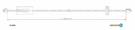 Трос ручного гальма ADRIAUTO 350280