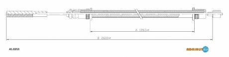 Трос ручного гальма ADRIAUTO 410253