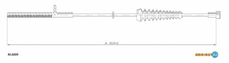 Трос ручного гальма ADRIAUTO 450209 (фото 1)